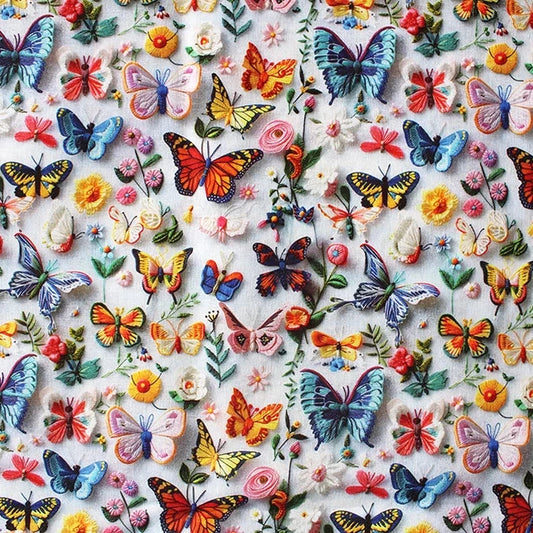 Butterflies - 3D Digitally Printed Cotton