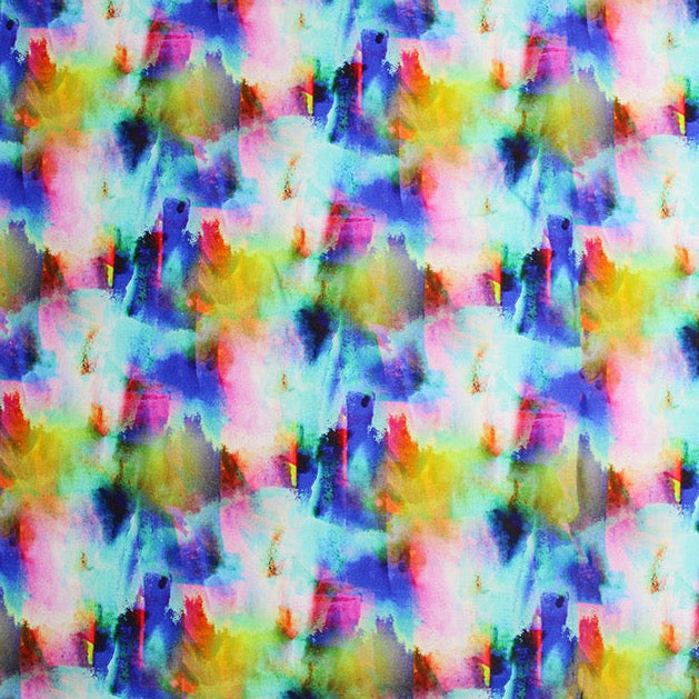 Rainbow Tie Dye Linen Viscose Blend