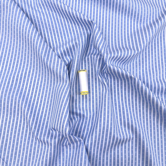 Smooth Stripe Cotton Shirting