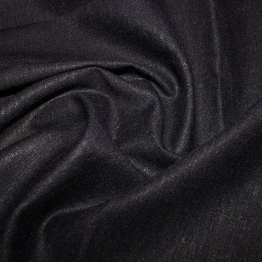 Stretch Viscose Linen Blend - Navy