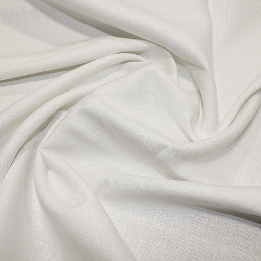 Stretch Viscose Linen Blend - White