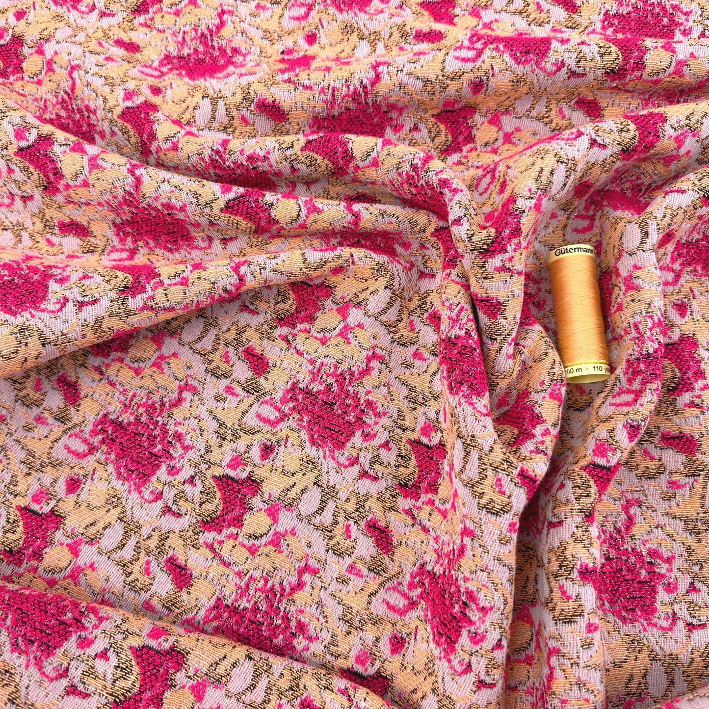 Cerise Floral Jacquard