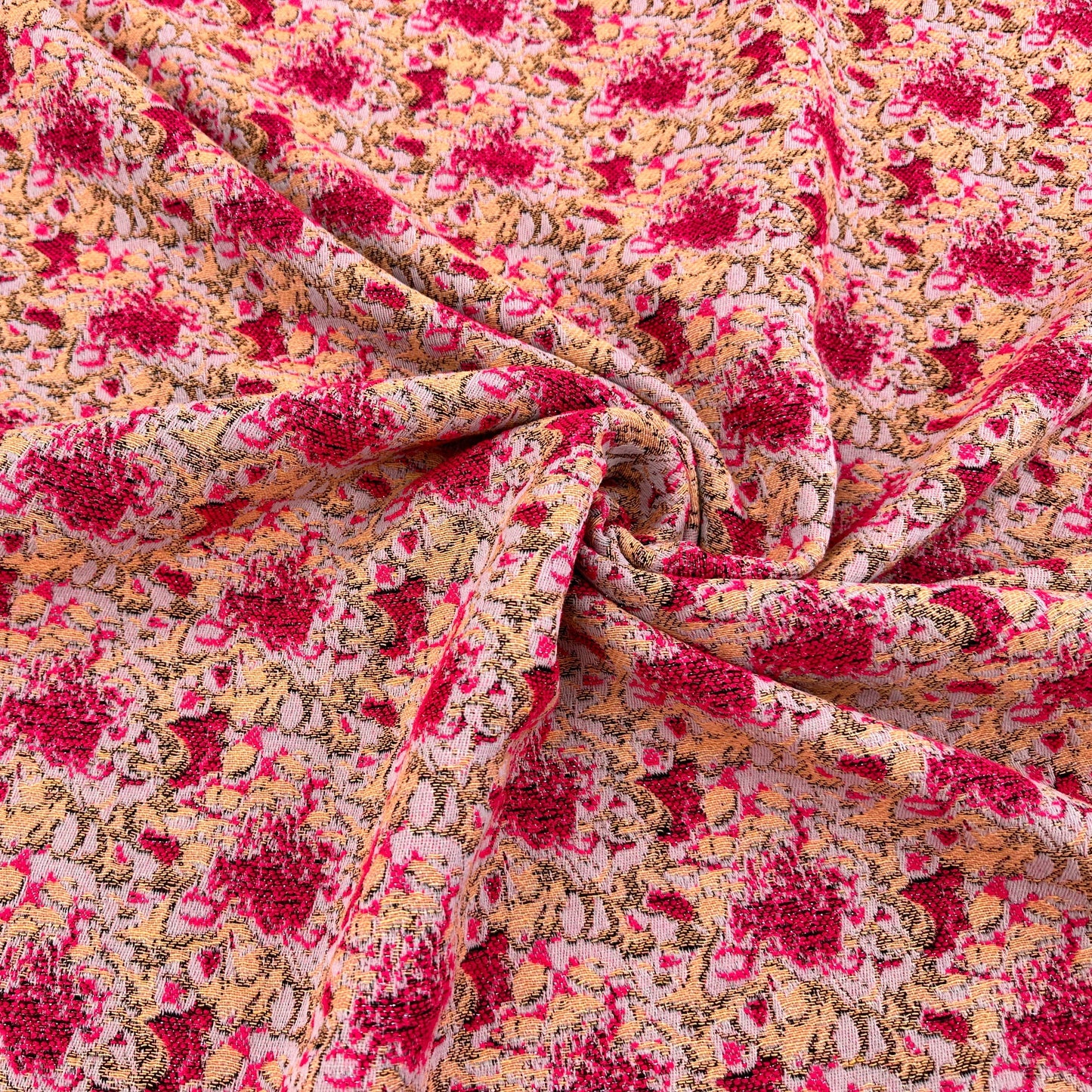 Cerise Floral Jacquard