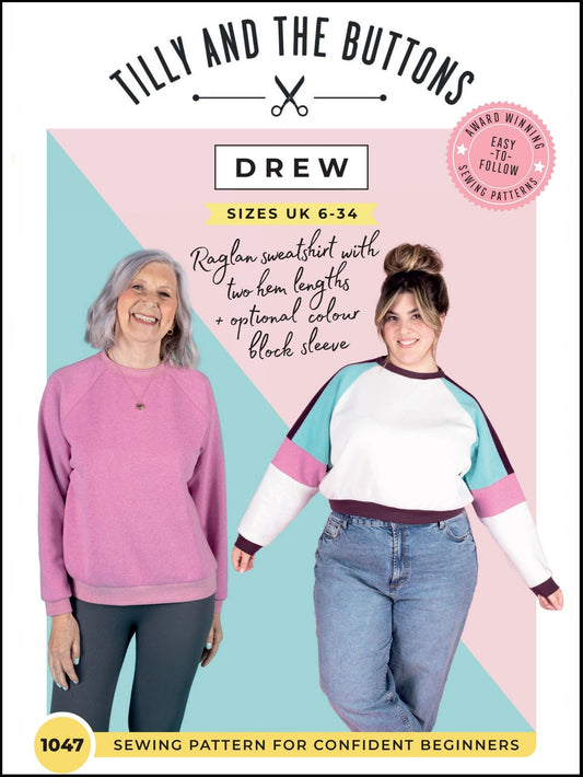 Tilly and the Buttons Drew Sweatshirt - Sizes UK 6-34