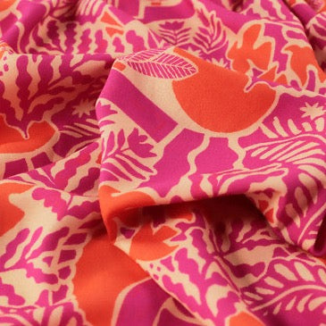 Fabric Godmother - Enri Viscose & Linen - Magenta