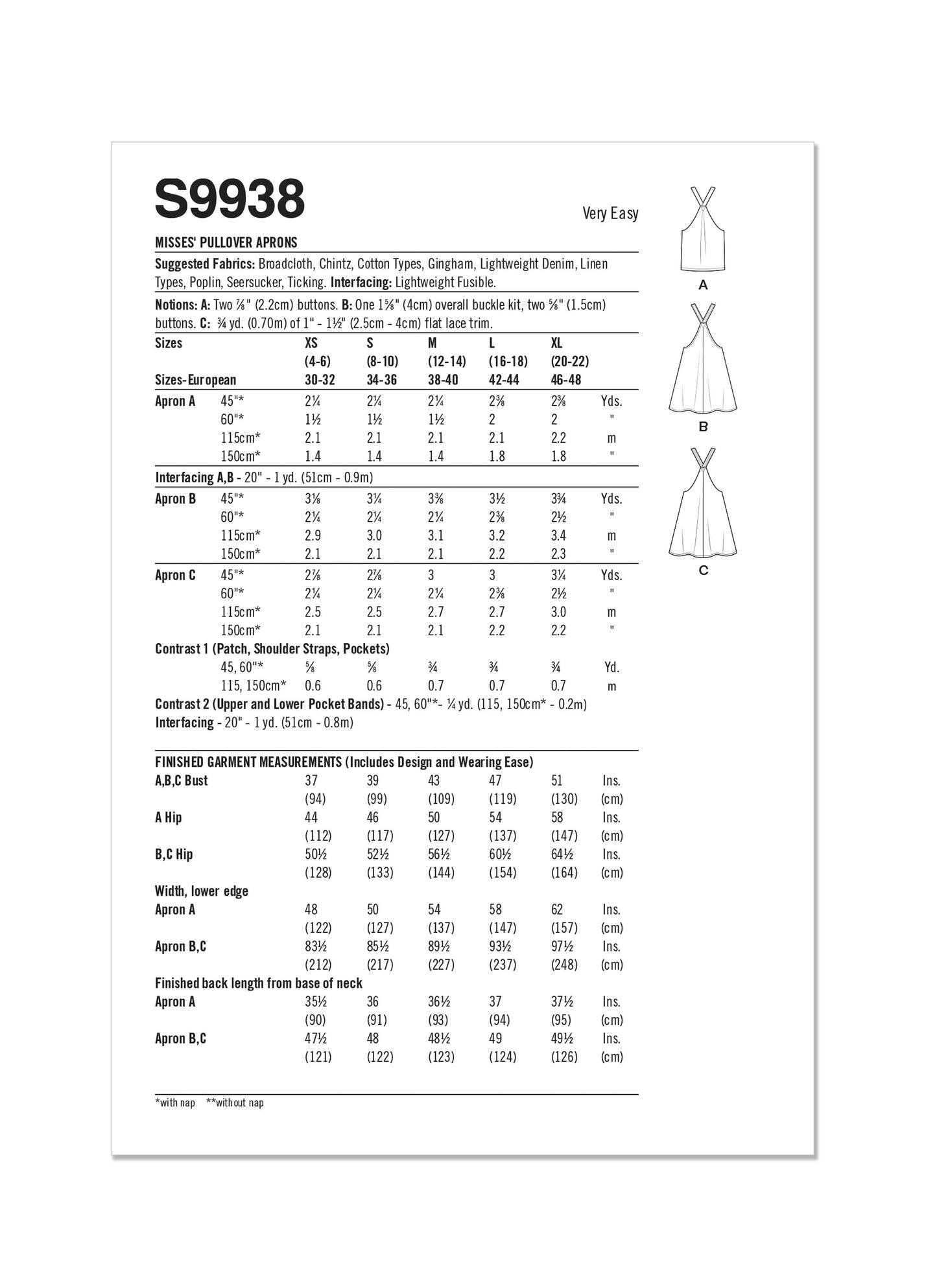 Simplicity 9938