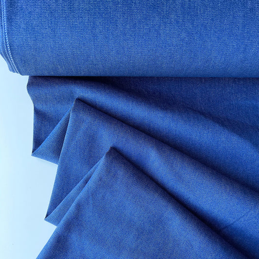 Yarn Dyed Stretch Denim - Blue Jeans