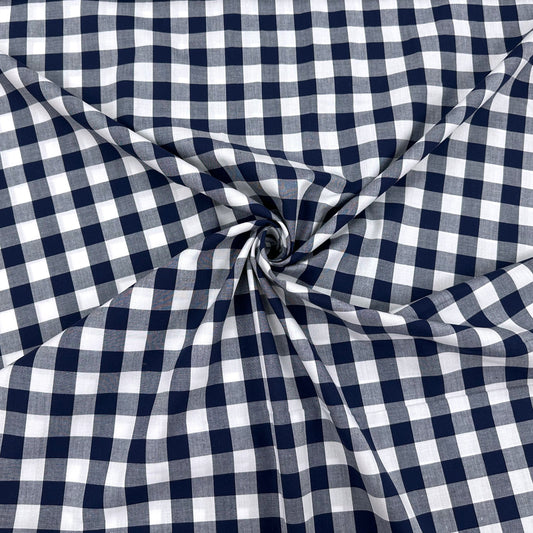 Yarn Dyed Gingham - 17mm - Navy