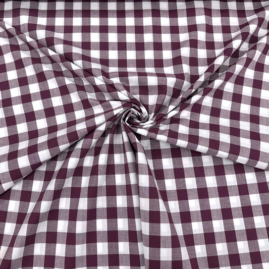 Yarn Dyed Gingham - 17mm - Plum