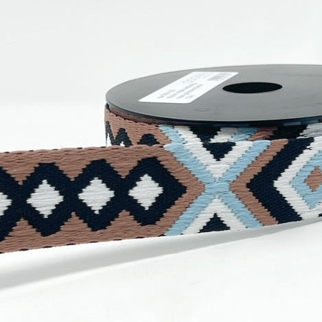 40mm Tribal Webbing - Rose Gold/Sky