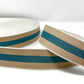 38mm Stripe Webbing - Taupe/Blue