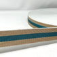 38mm Stripe Webbing - Taupe/Blue