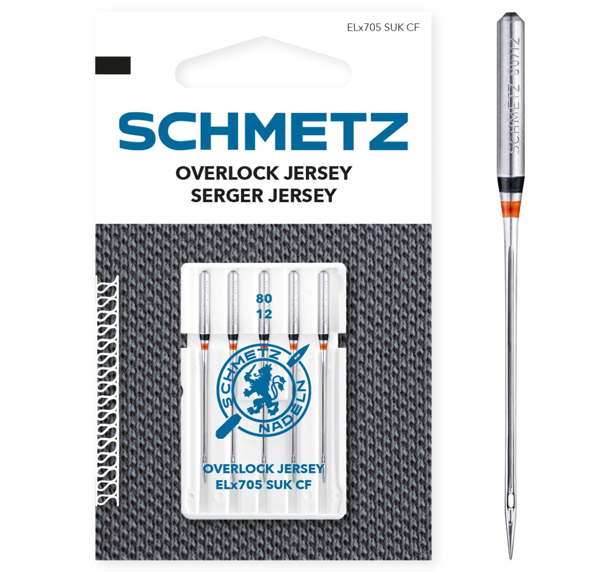 Schmetz Overlock/Serger Needles - Jersey - Size 80/12