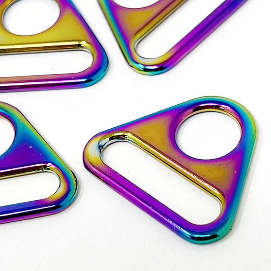 Metal Triangle Connector - 25mm - Rainbow