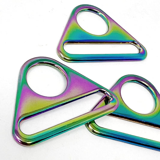 Metal Triangle Connector - 38mm - Rainbow