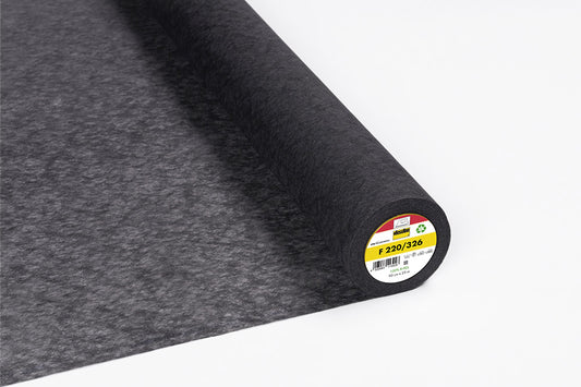 Vlieseline Medium Weight Iron On Interfacing - Charcoal