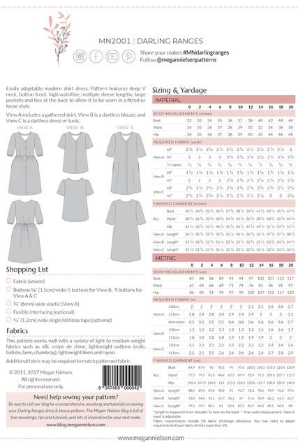 Megan Nielsen Patterns – Jenny Stitches Fabrics